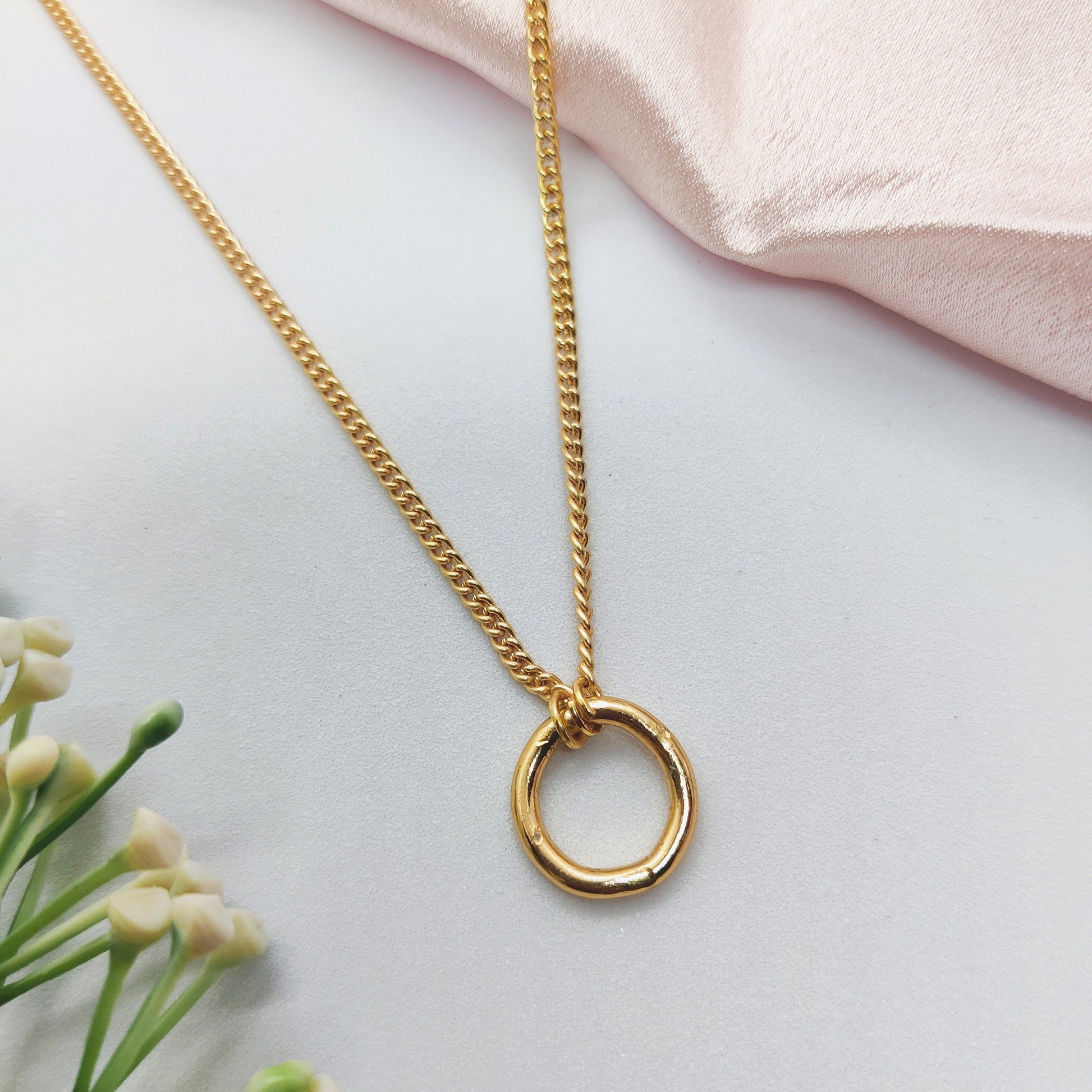 Classic Circle Charm Necklace