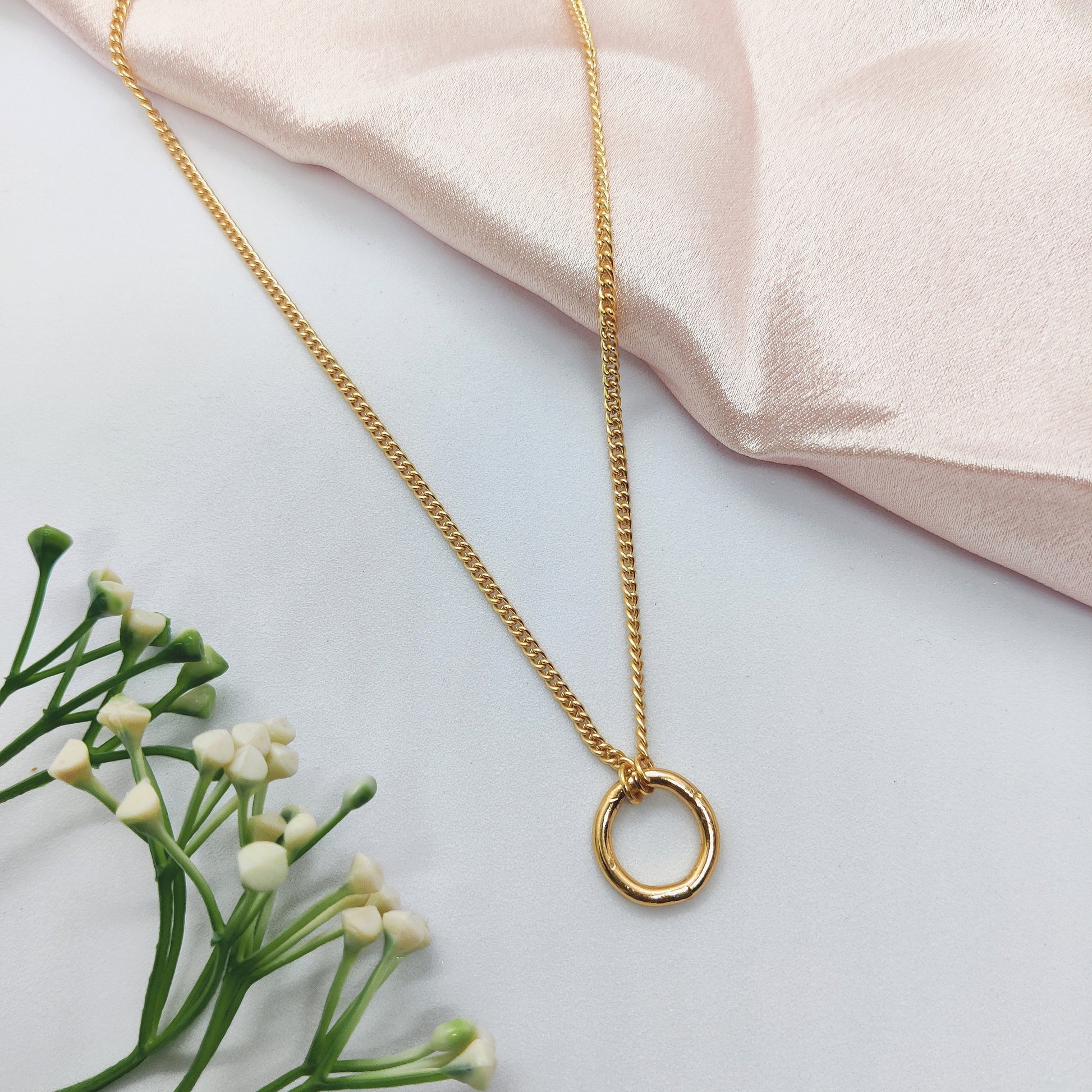 Classic Circle Charm Necklace