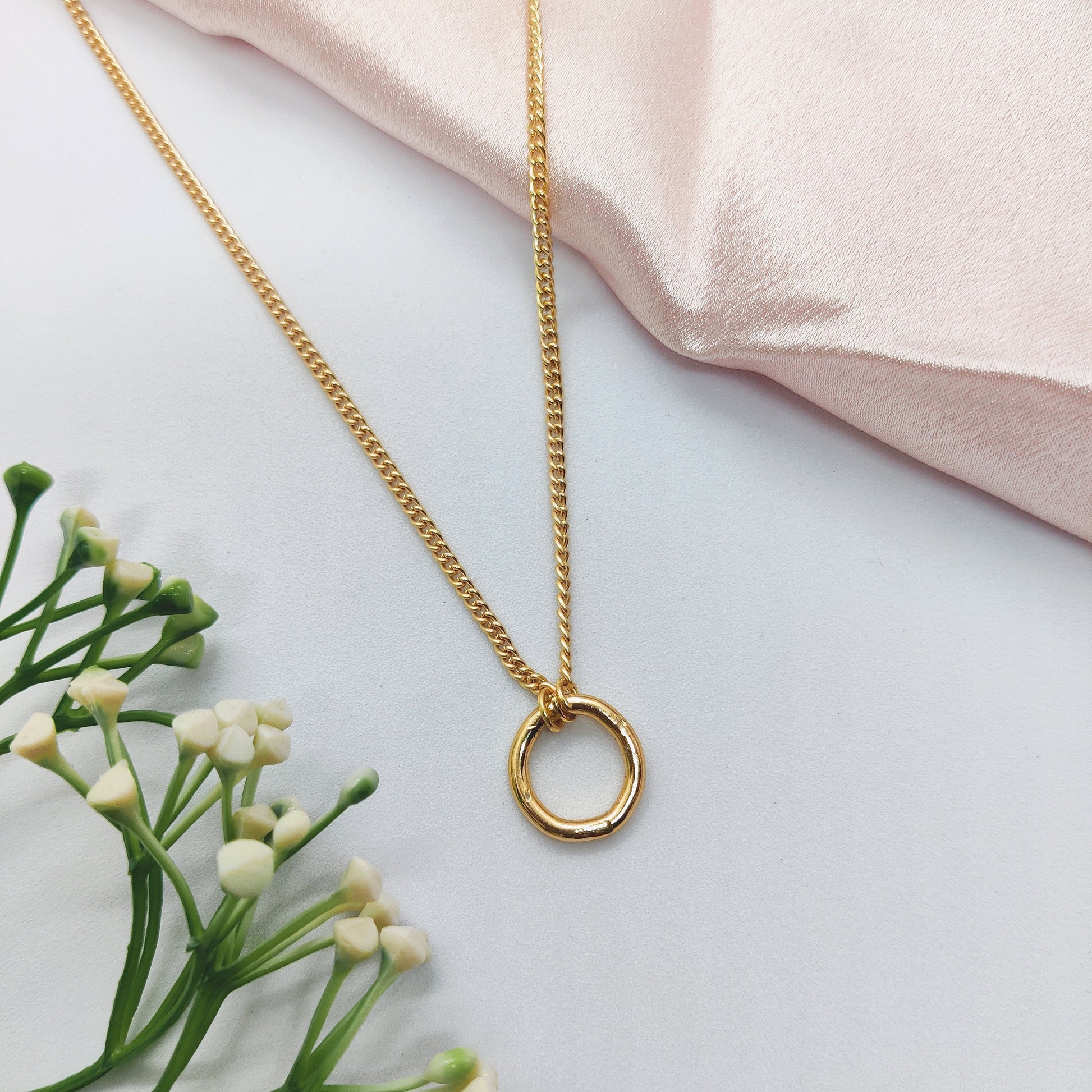 Classic Circle Charm Necklace