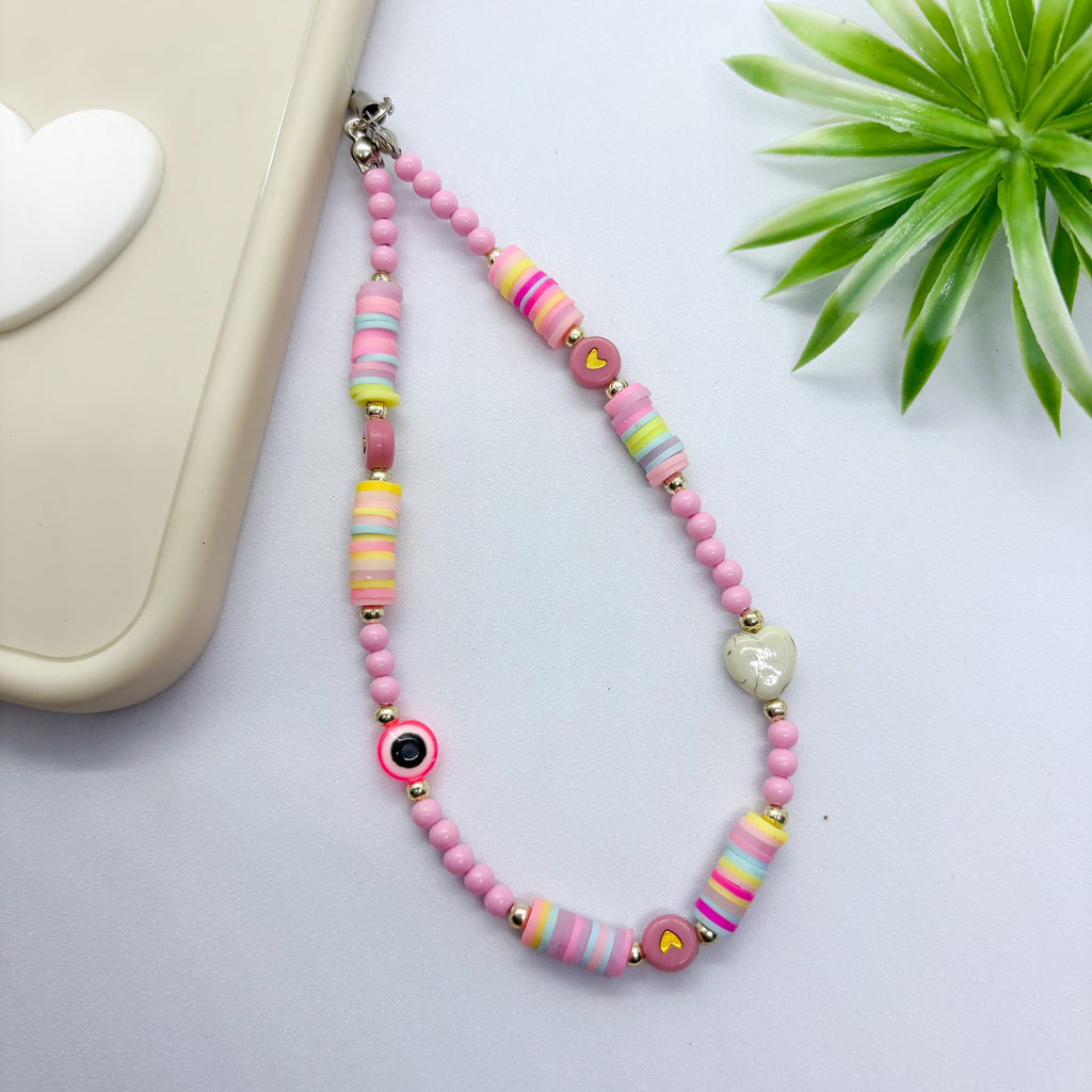 Pretty in Pink Fimo Phone Charm