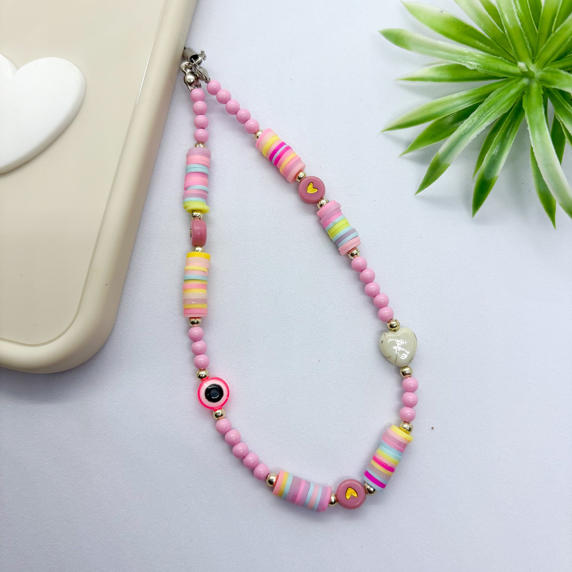 Pretty in Pink Fimo Phone Charm