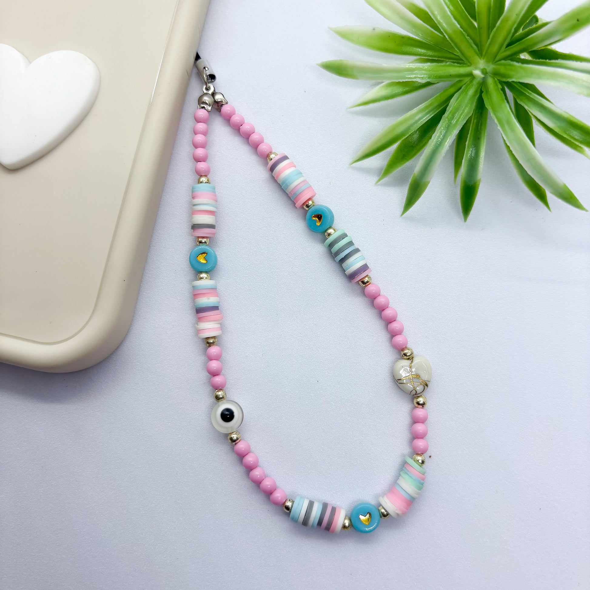 Pretty in Pink Fimo Phone Charm