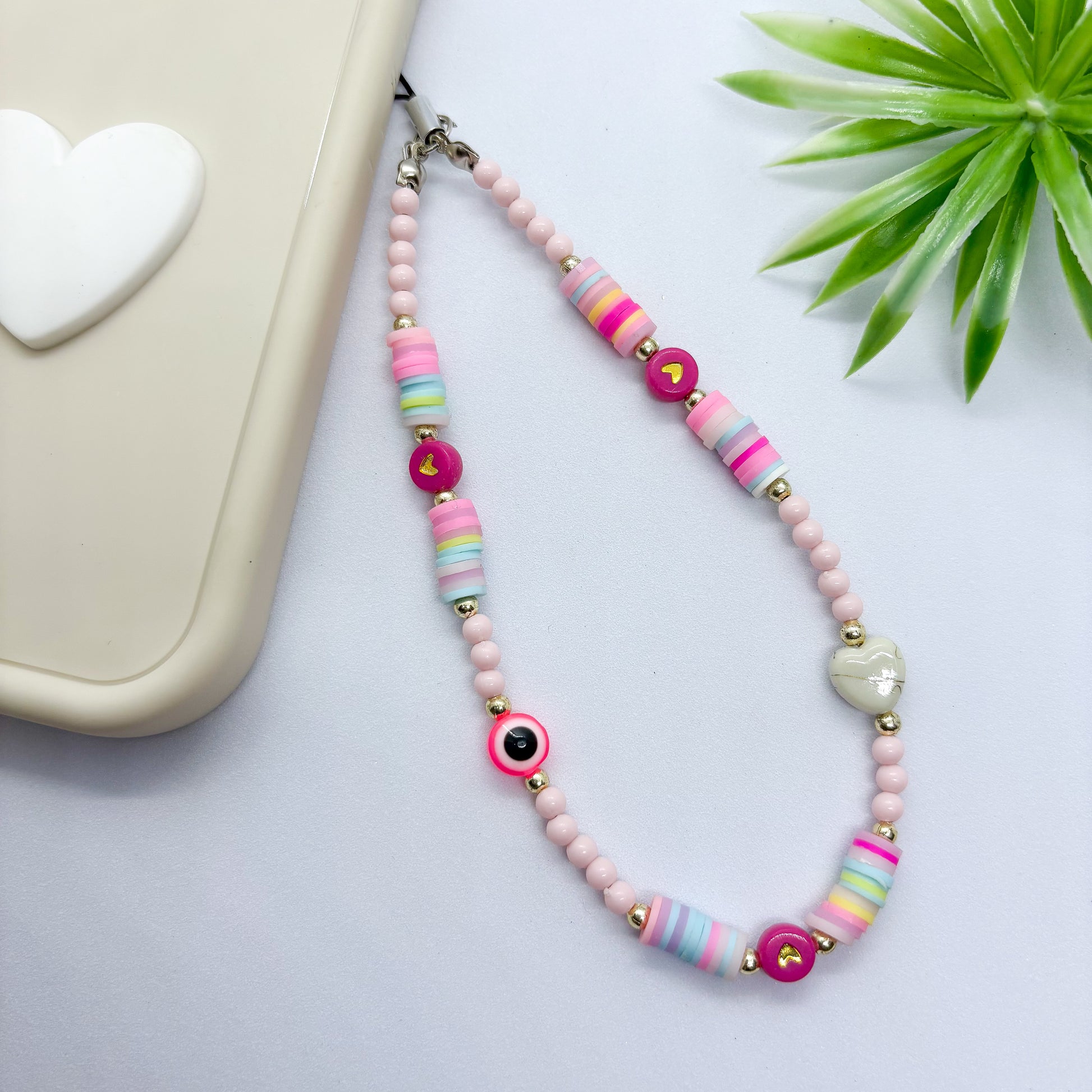 Pretty in Pink Fimo Phone Charm