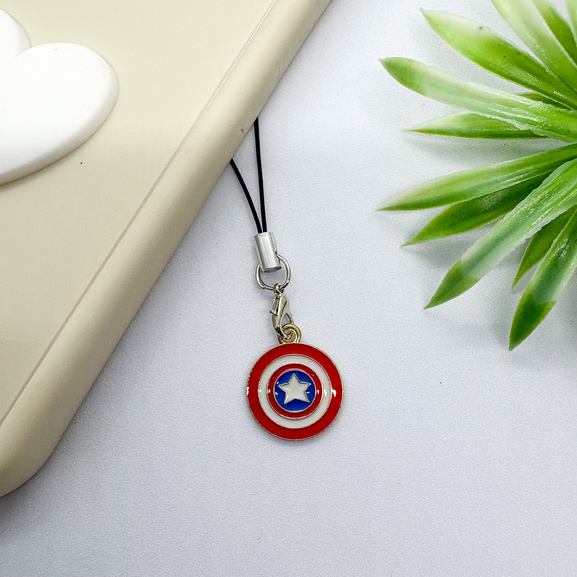 Captain America Shield Mini Phone Charm