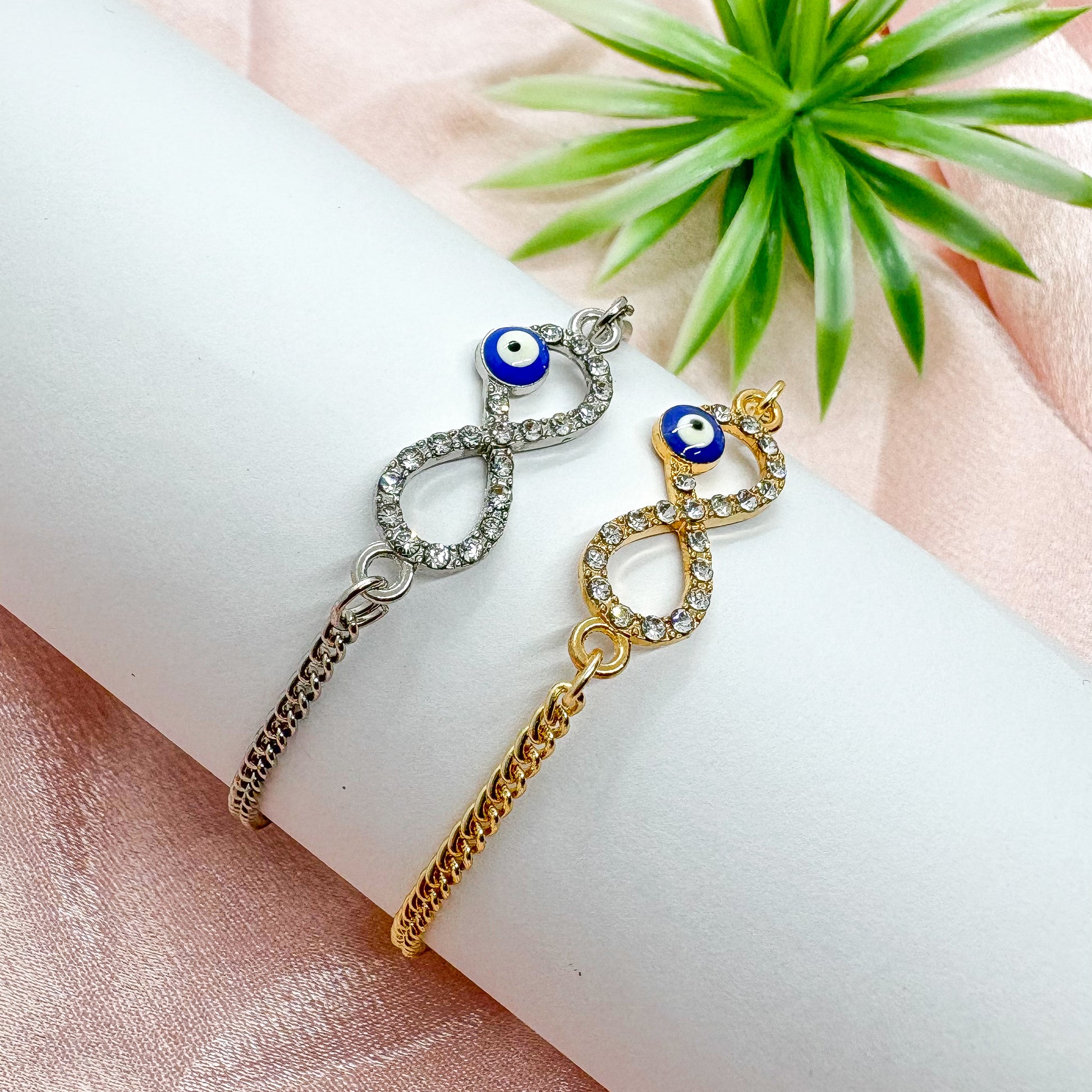 Infinity Evil Eye Chain Bracelet