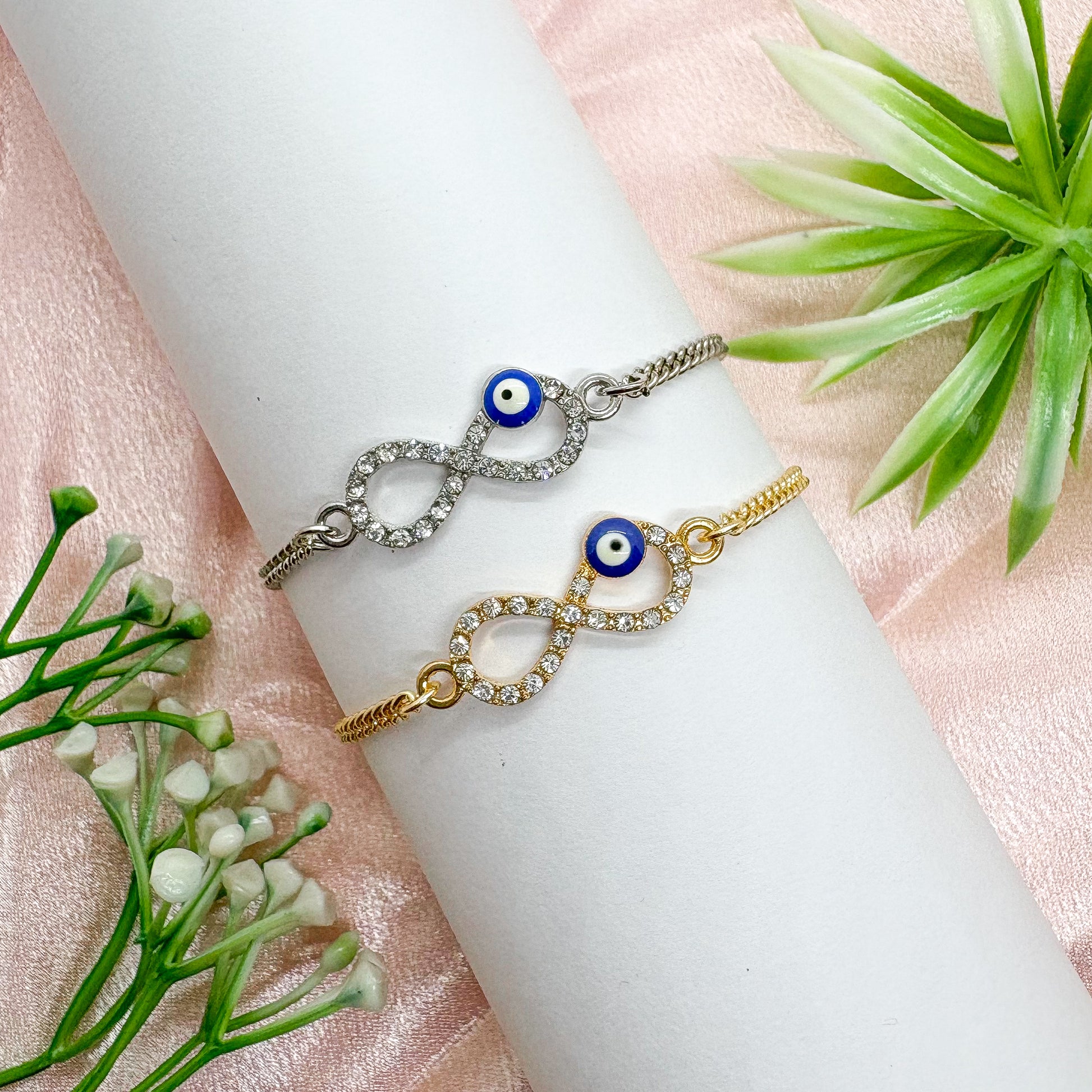 Infinity Evil Eye Chain Bracelet