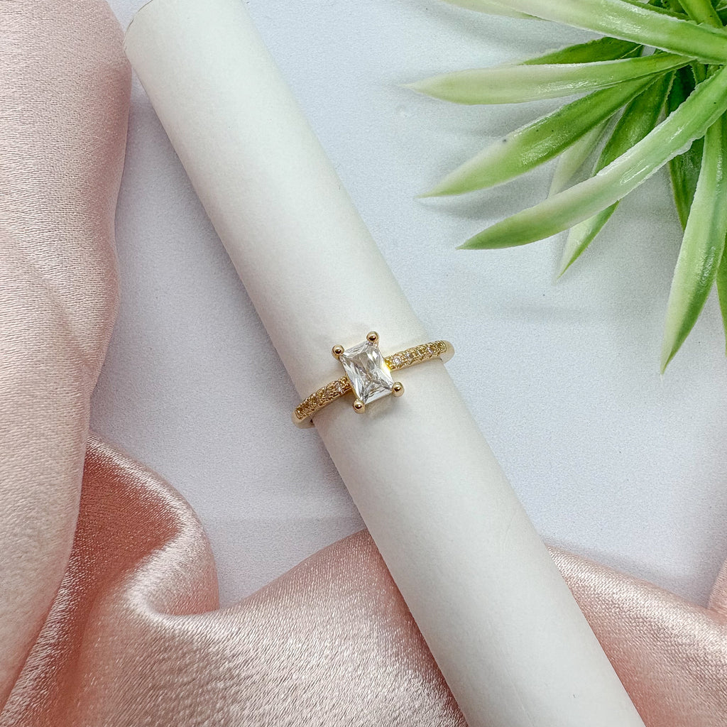Gleam Bar Diamong Ring (Adjustable)