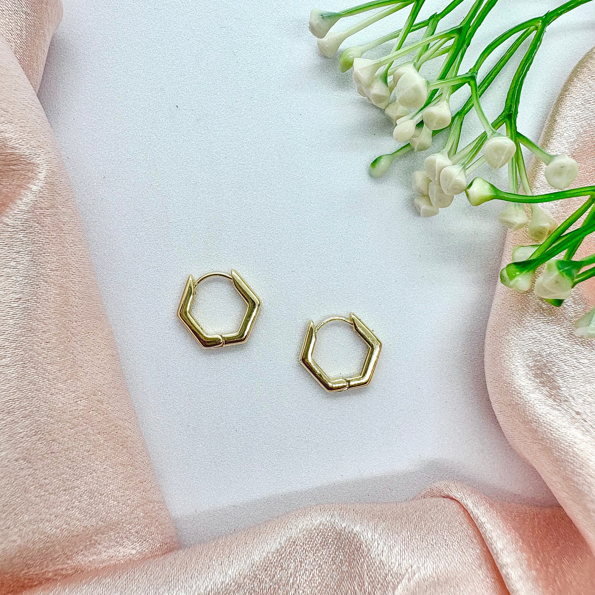 Hexa Mini Hoop Earrings