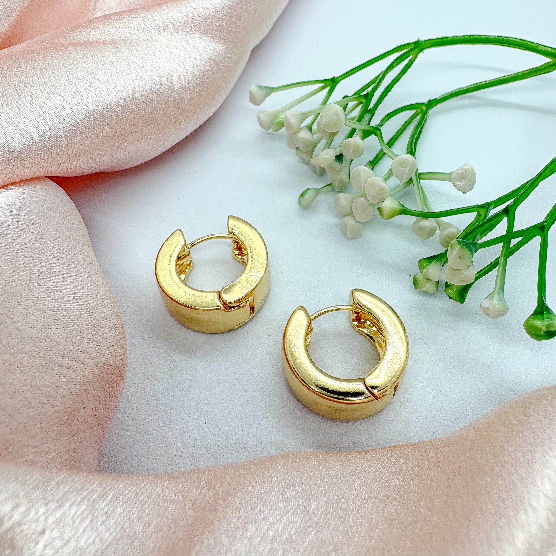 Classic Chunky Golden Hoop Earrings