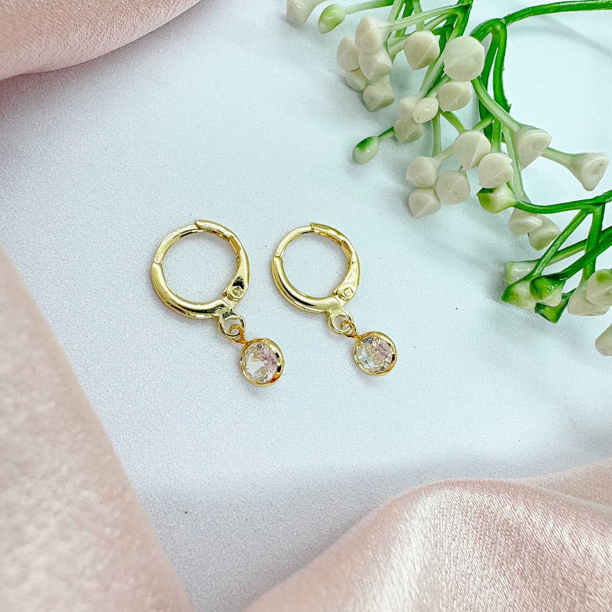 Hanging Diamond Golden Earrings