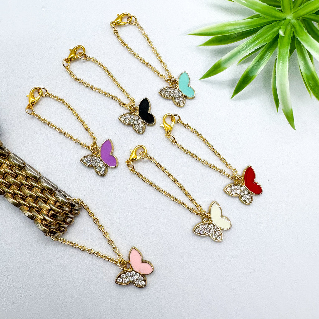 Sparkle Wings Butterfly Watch Charm