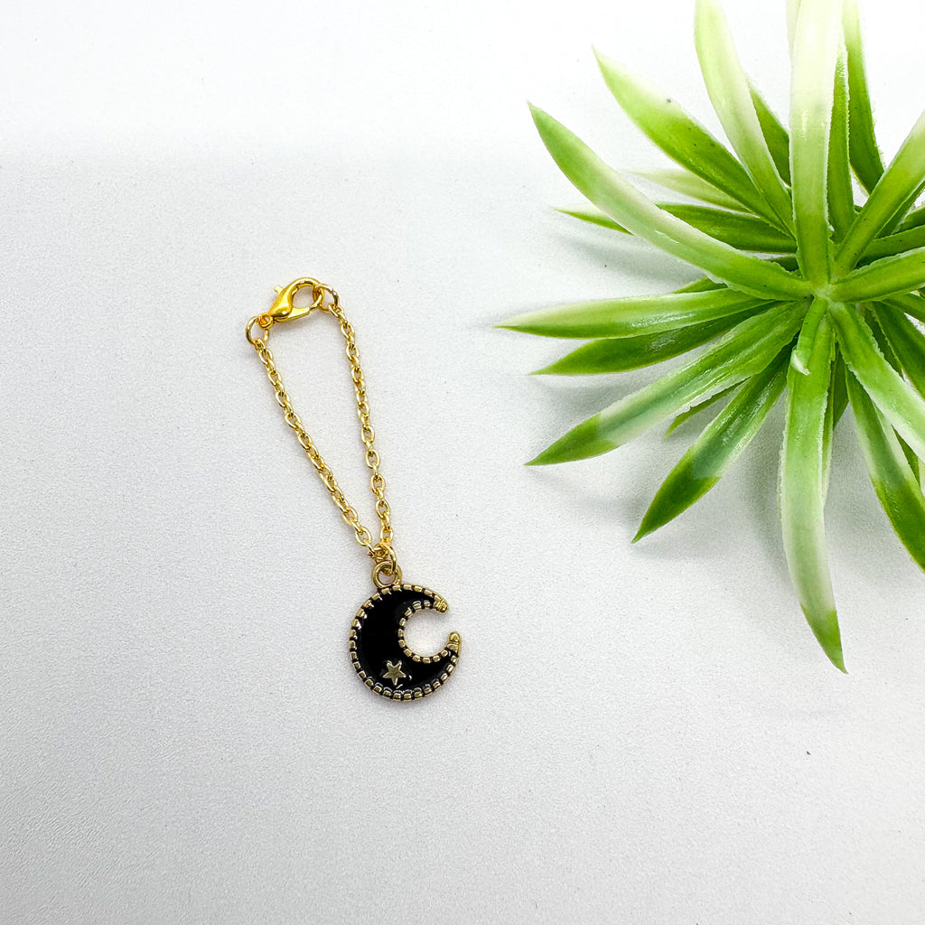Crescent Moon & Star Watch Charm