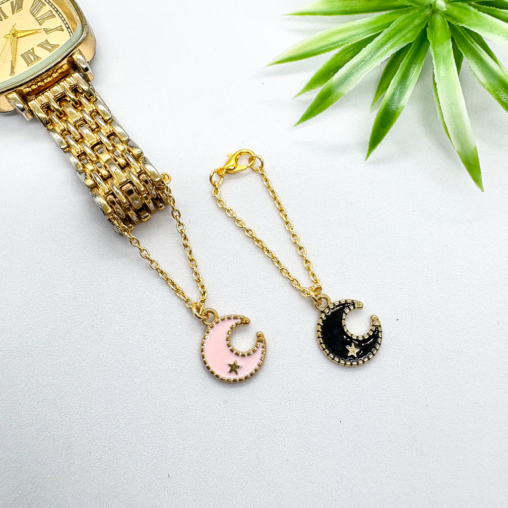 Crescent Moon & Star Watch Charm
