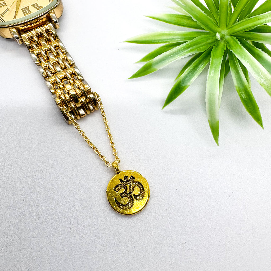 Om Golden Watch Charm