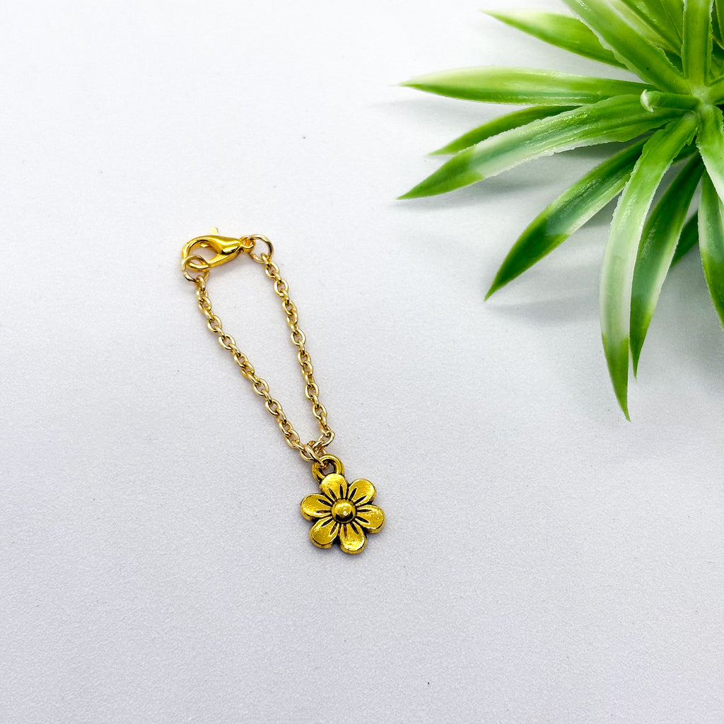 Bloom Flower Golden Watch Charm