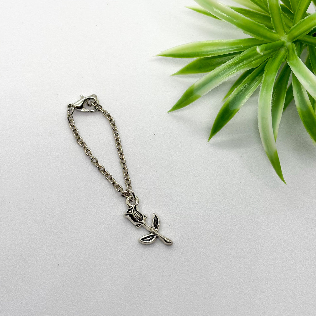 Floral Silver Watch Charm