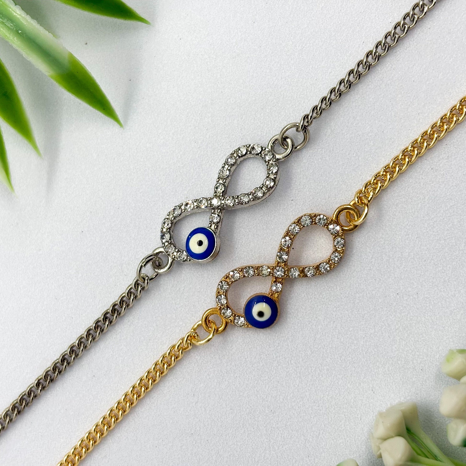 Infinity Evil Eye Chain Bracelet