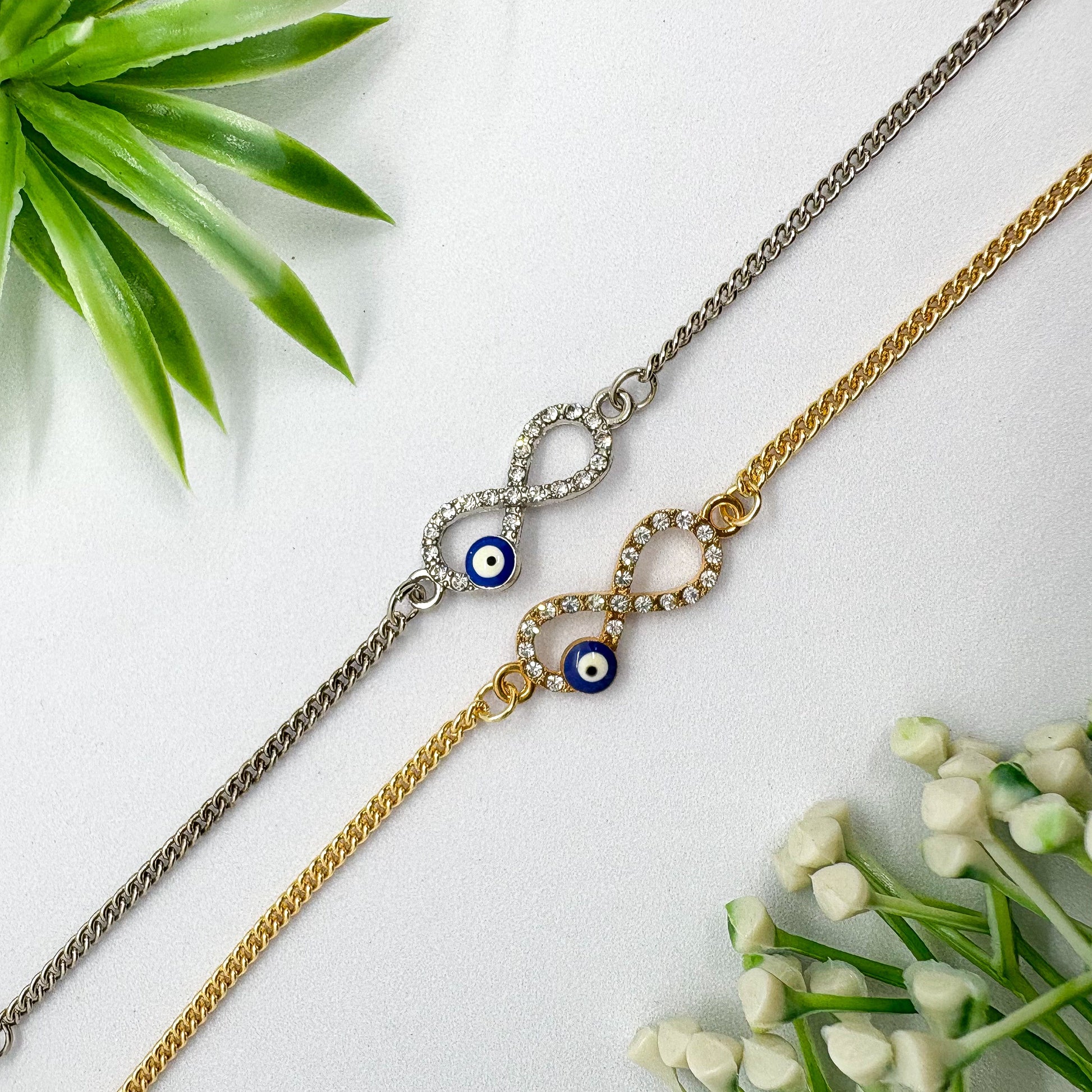 Infinity Evil Eye Chain Bracelet