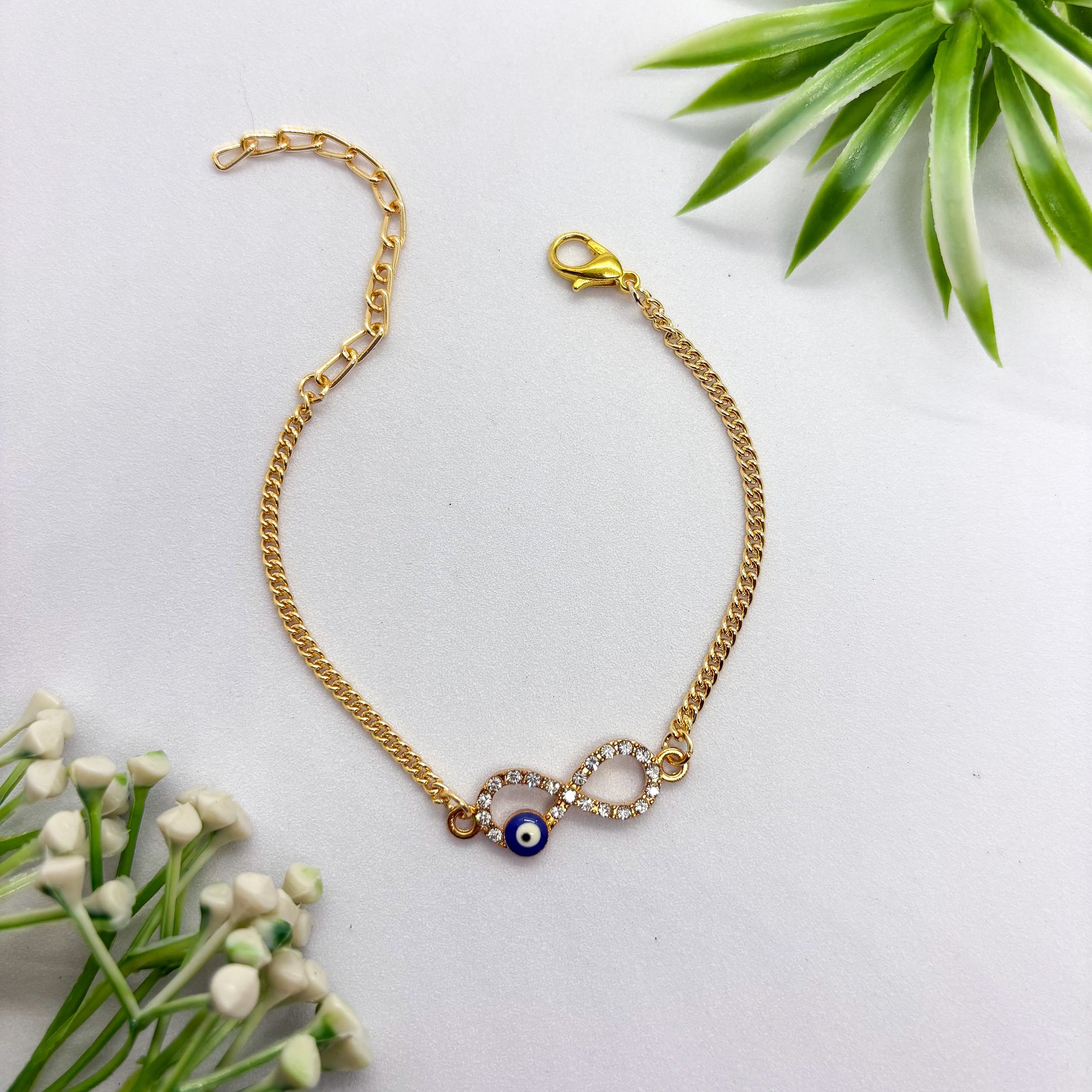 Infinity Evil Eye Chain Bracelet