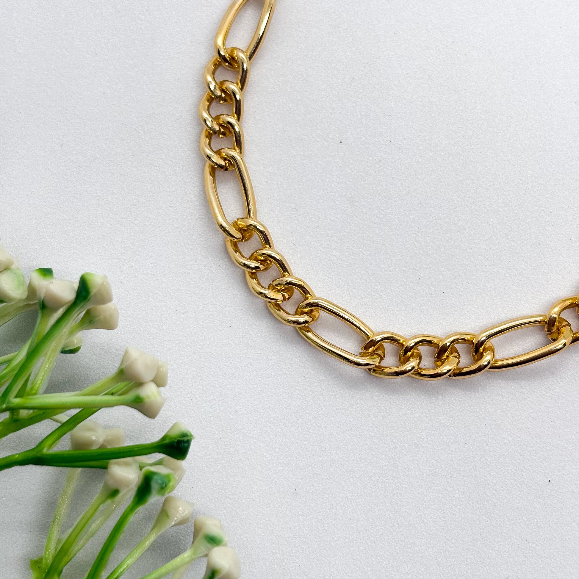 Classic Figaro Gold Chain Bracelet