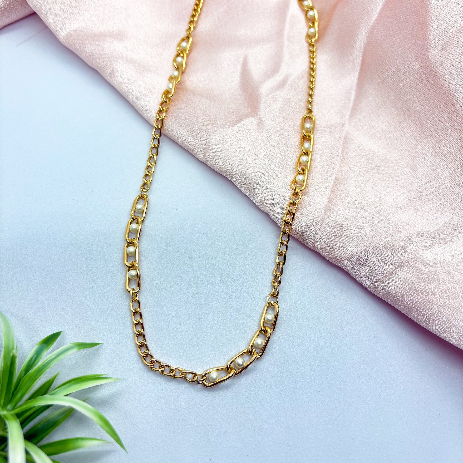 Pearl Fusion Chain Necklace