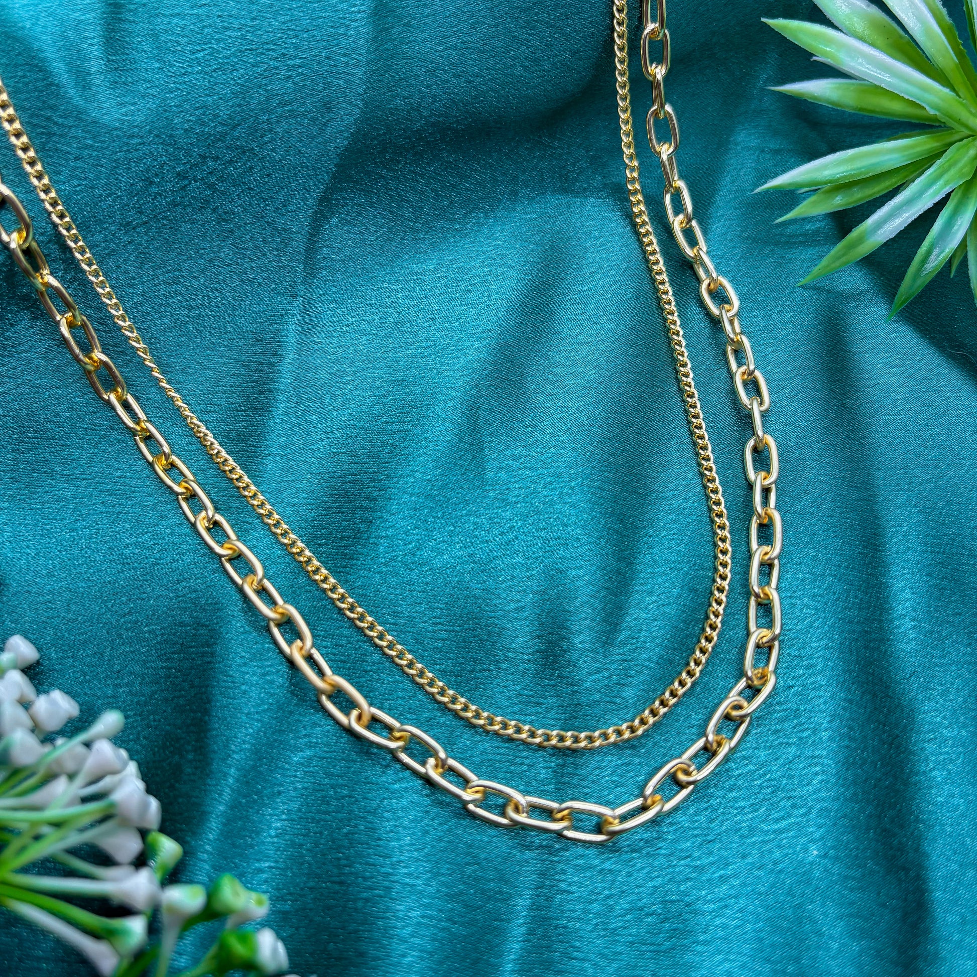 Golden Duo Layered Necklace