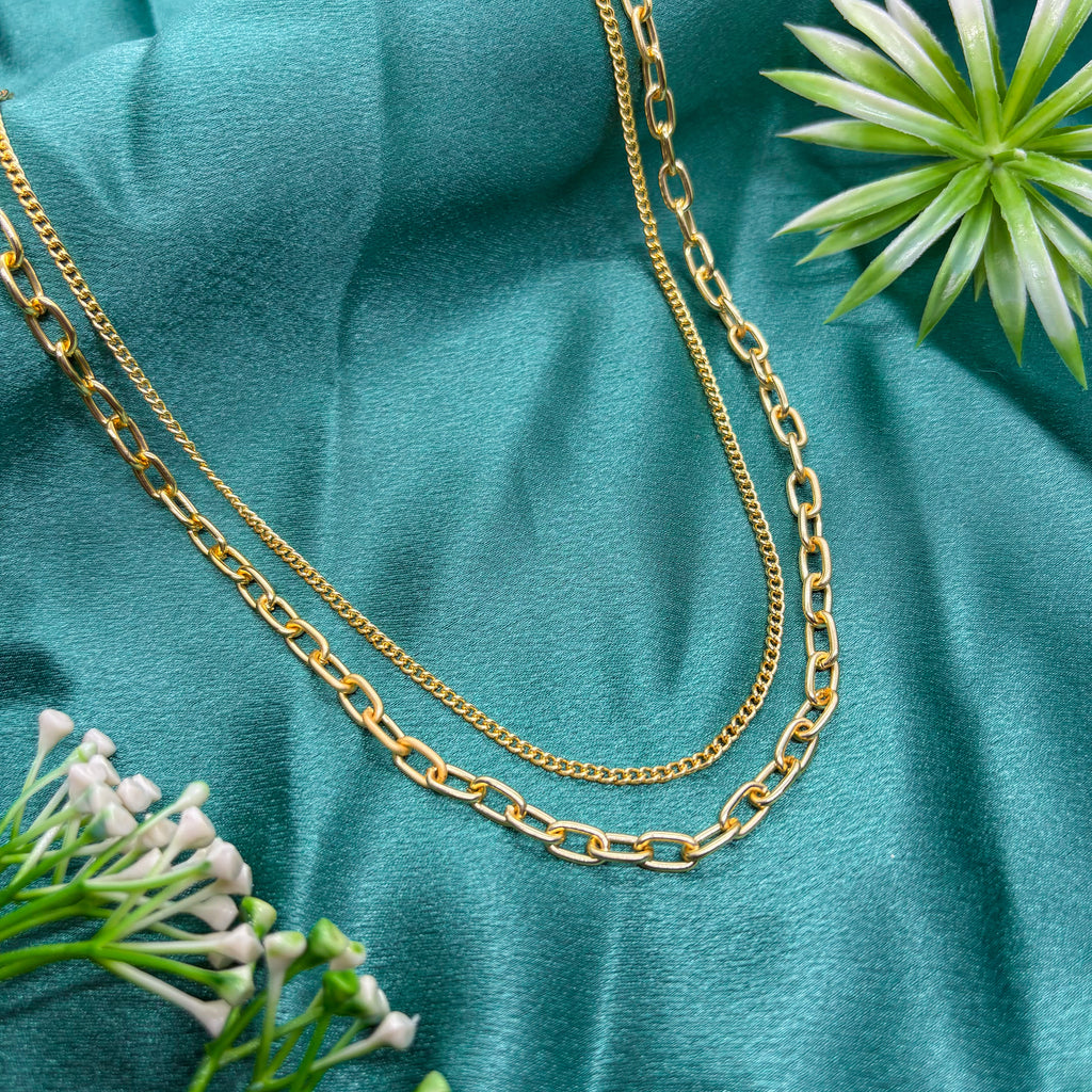 Golden Duo Layered Necklace