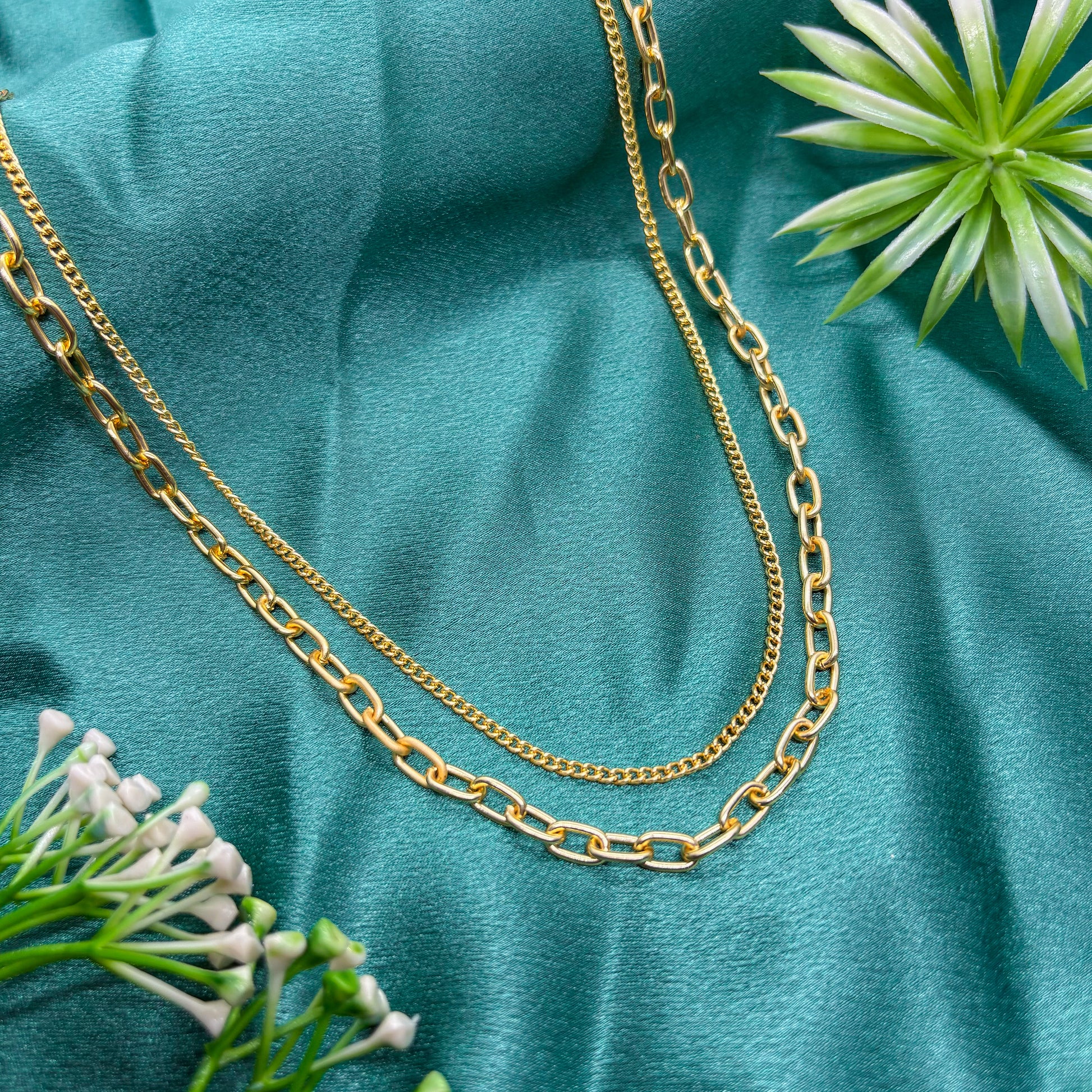 Golden Duo Layered Necklace