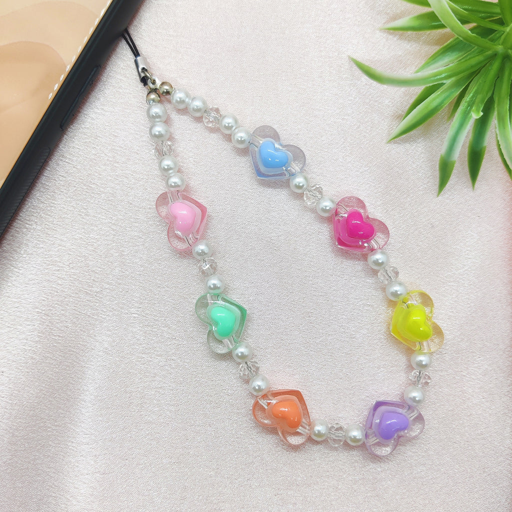 Crystal Pop Heart Phone Charm