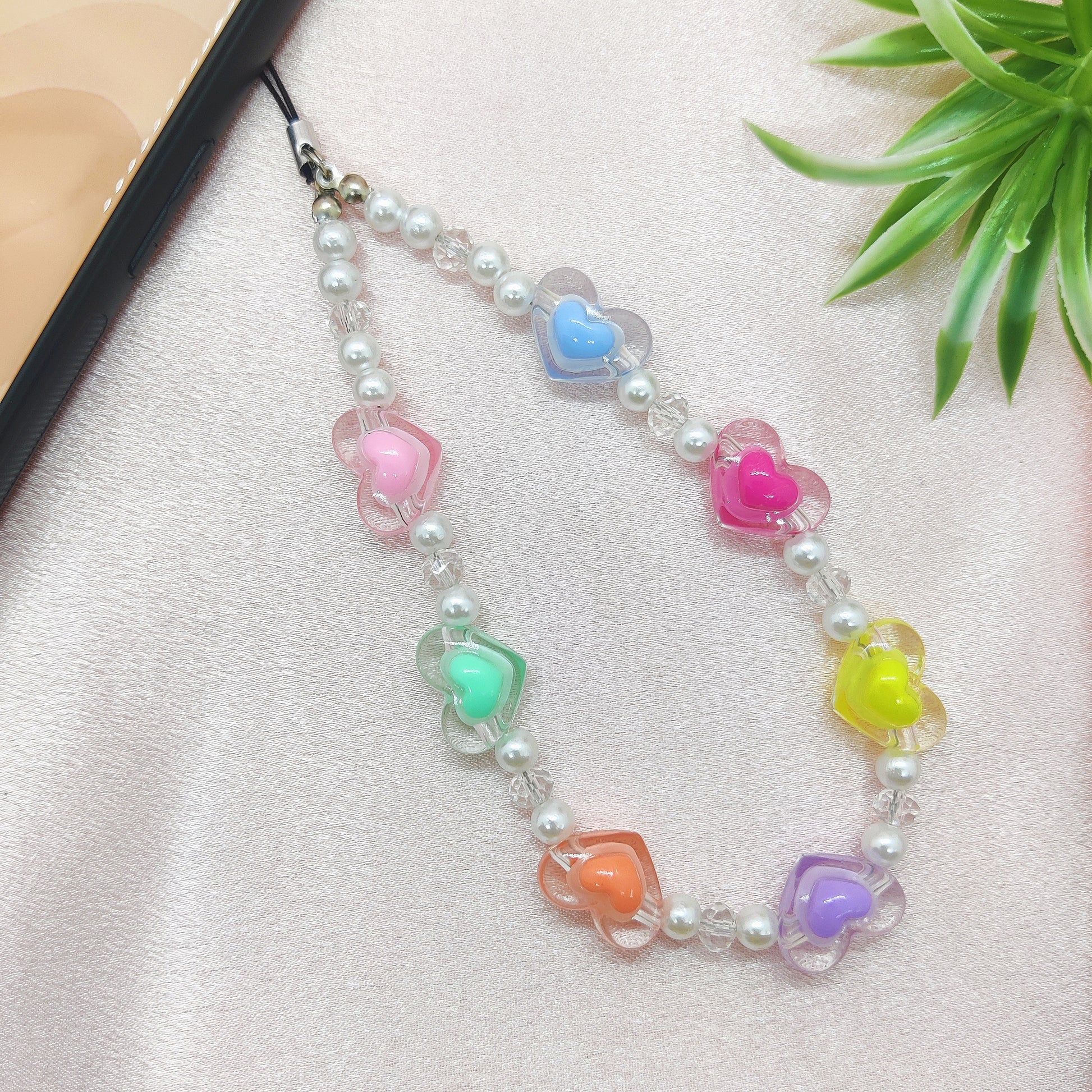 Crystal Pop Heart Phone Charm