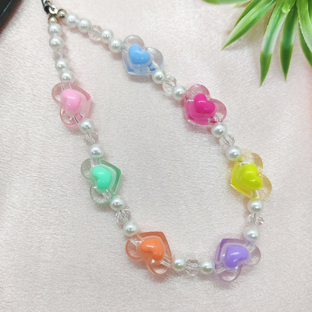 Crystal Pop Heart Phone Charm