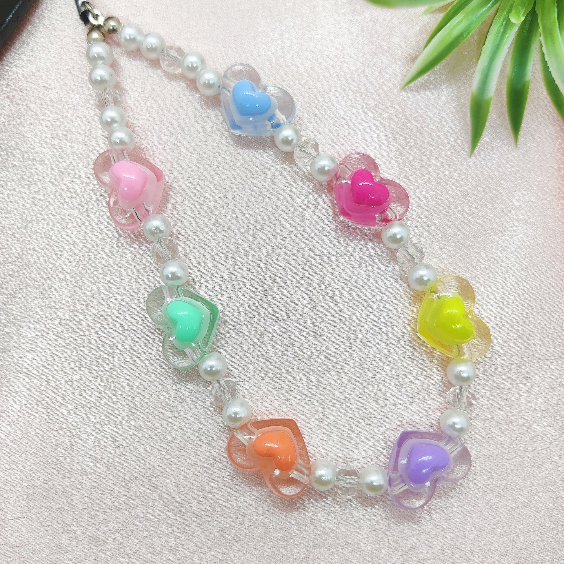 Crystal Pop Heart Phone Charm
