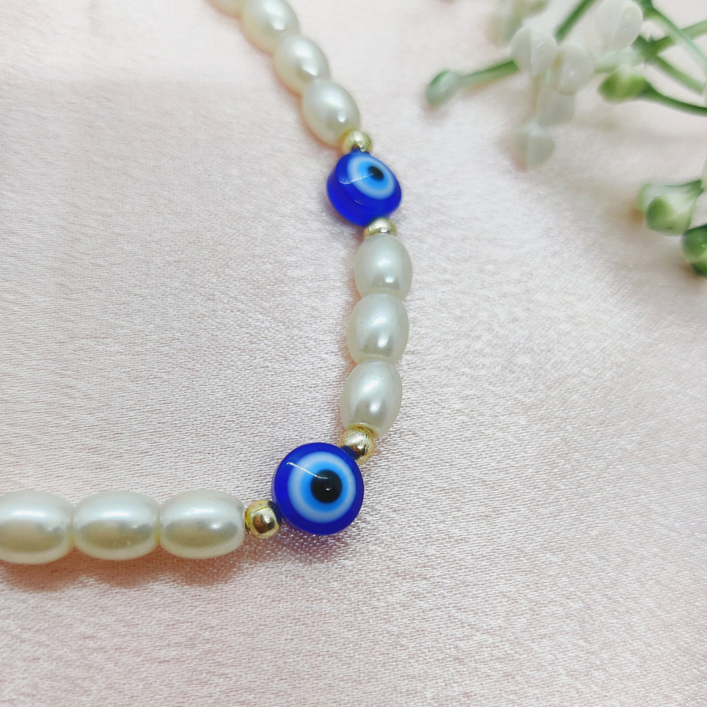 Evil Eye Pearl Bracelet