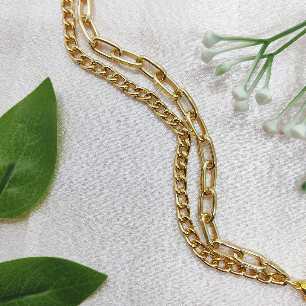 Double Layered Link Chain Bracelet