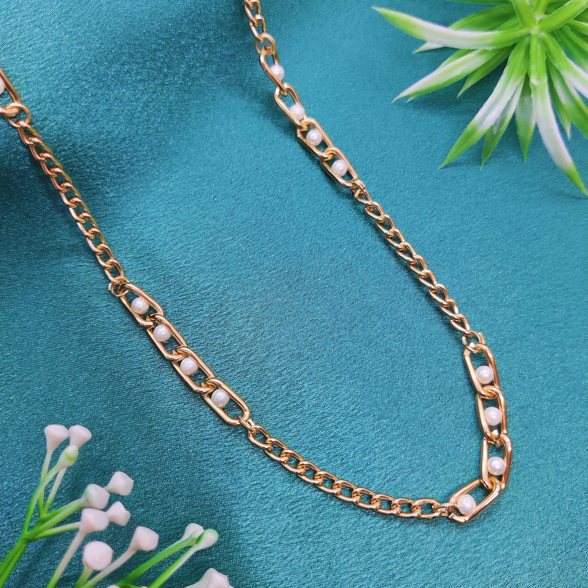 Pearl Fusion Chain Necklace