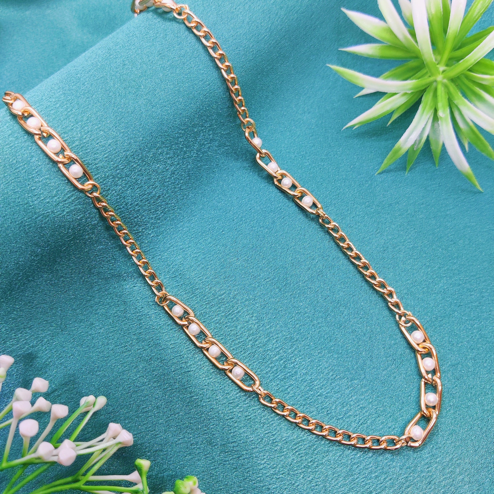 Pearl Fusion Chain Necklace