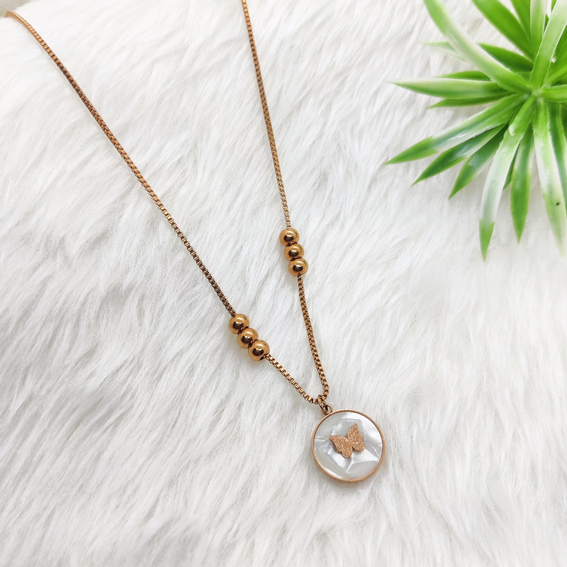 Moonlit Butterfly Necklace