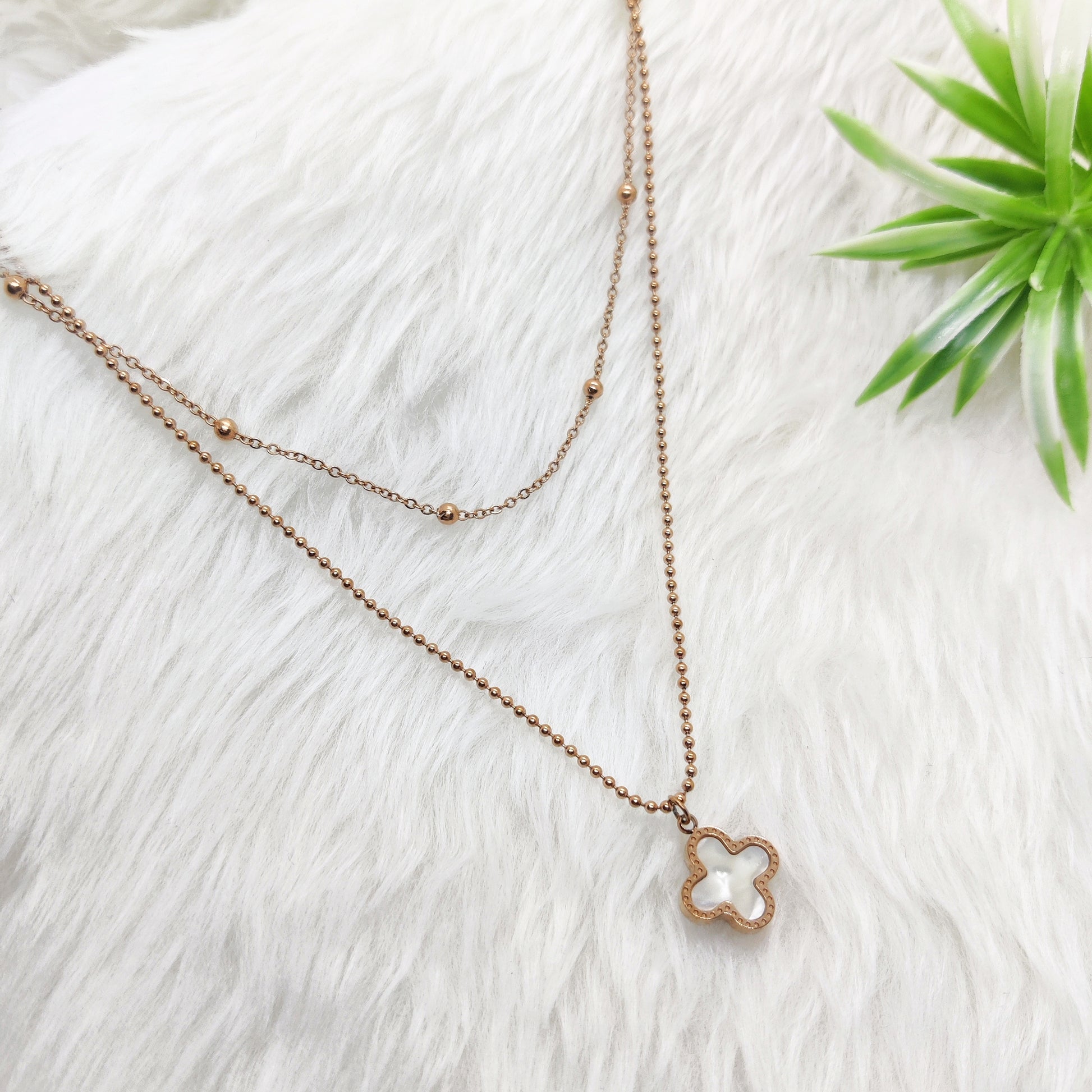 Reversible Clover Necklace