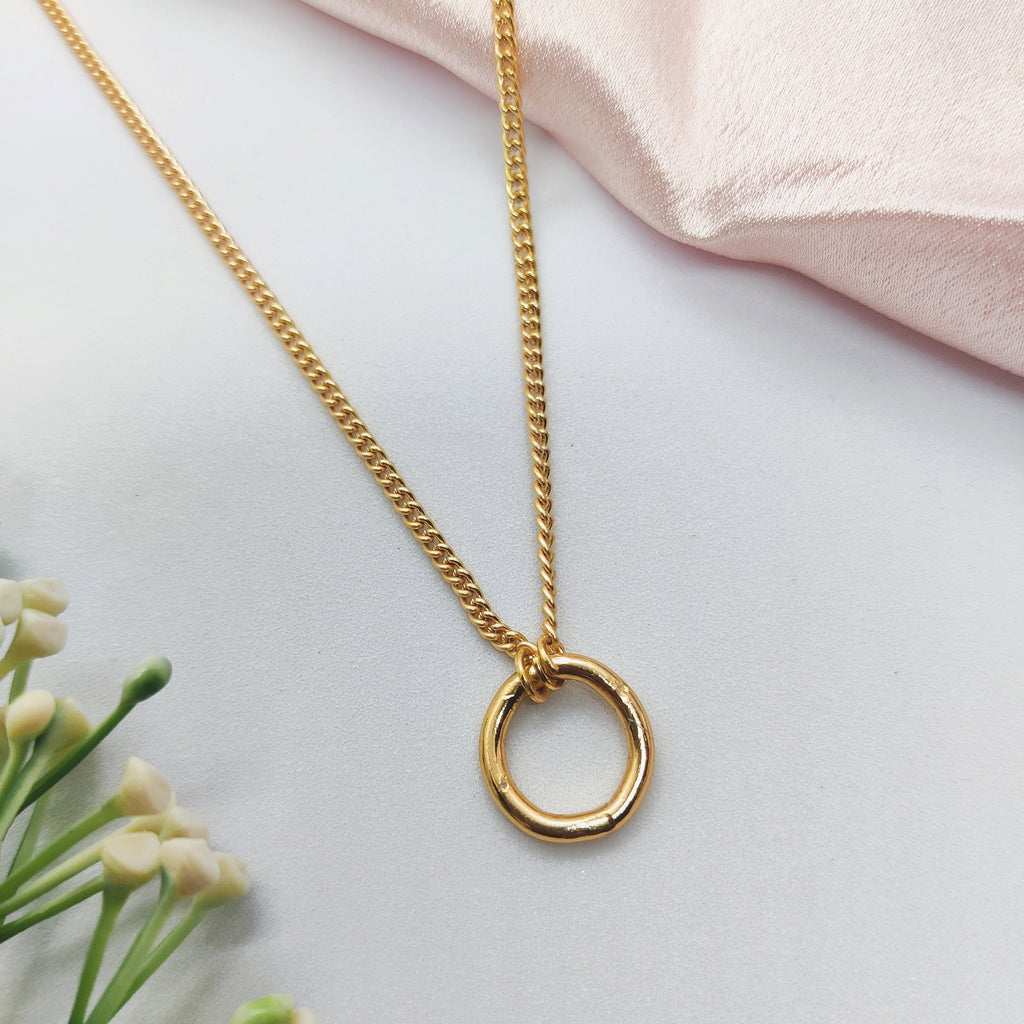Classic Circle Charm Necklace