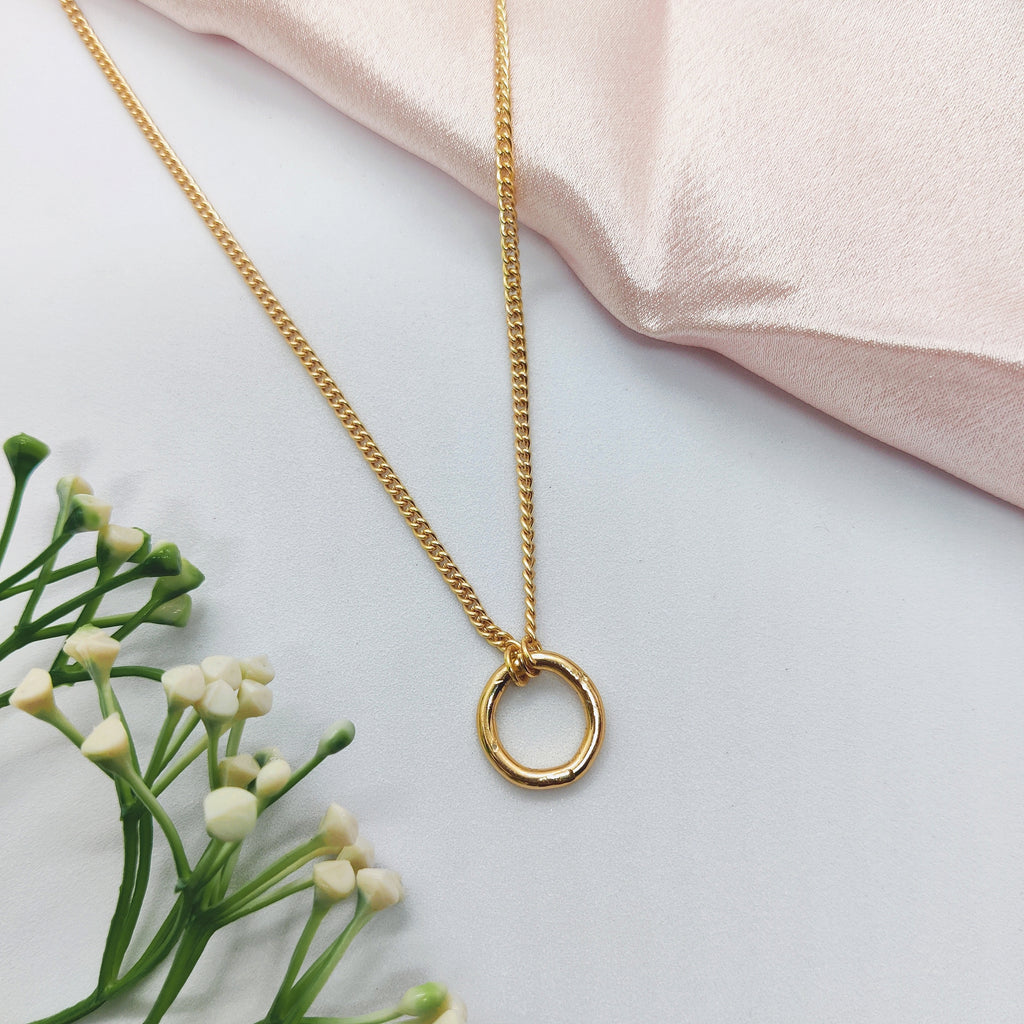 Classic Circle Charm Necklace