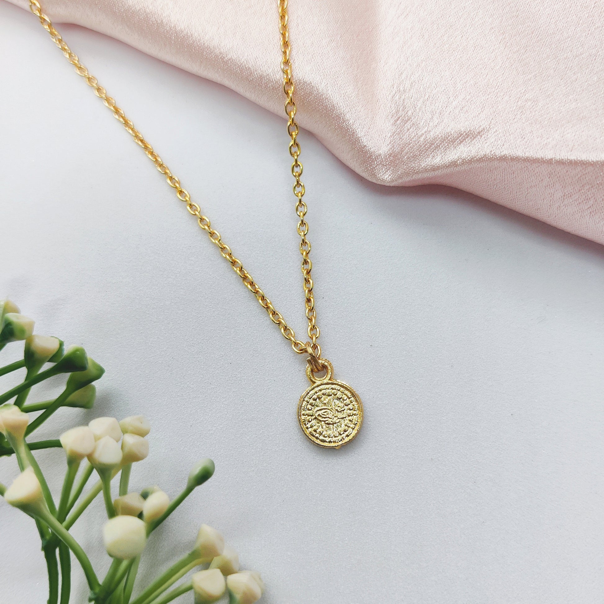 Vintage Coin Charm Necklace