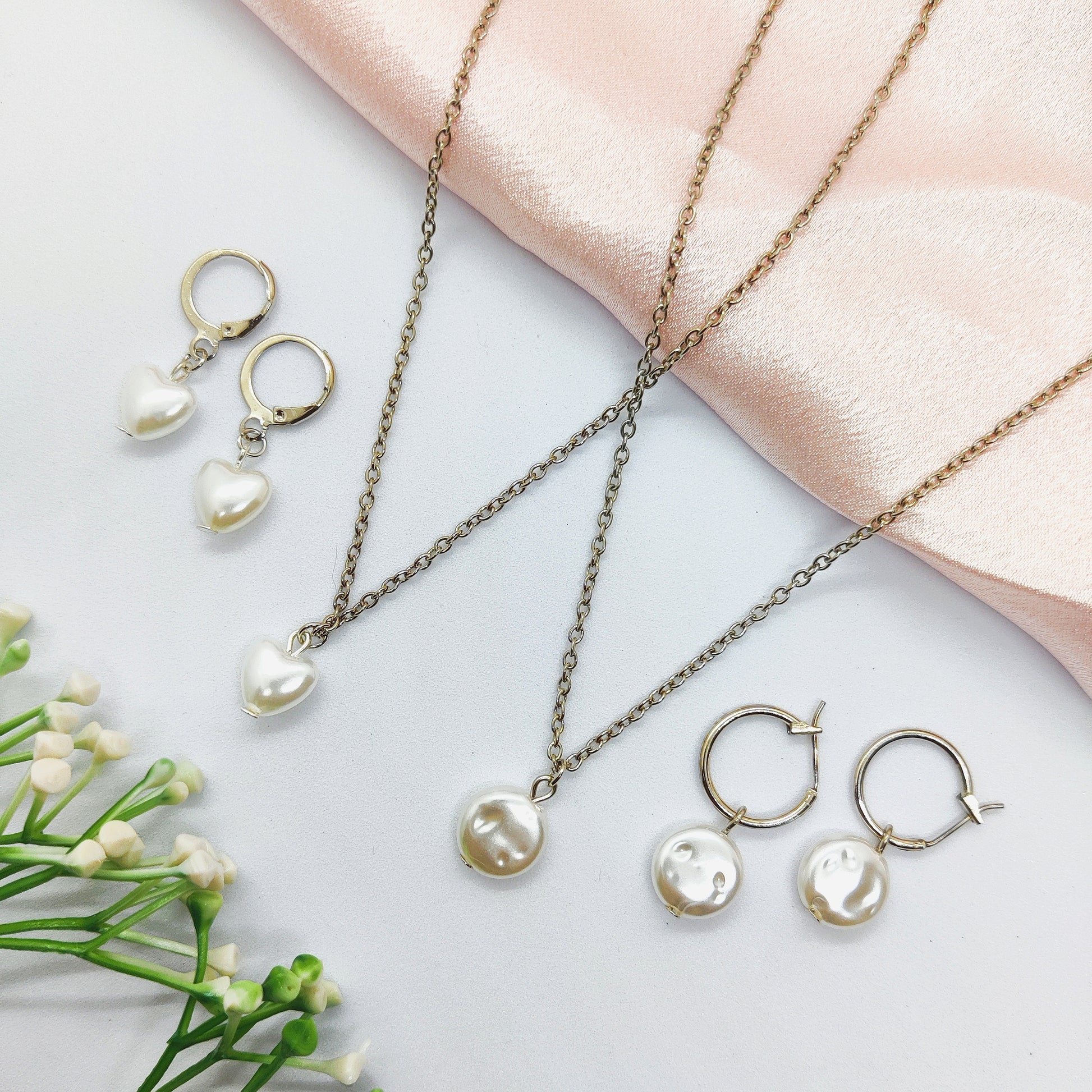 Pearl Perfection Silver Necklace Set