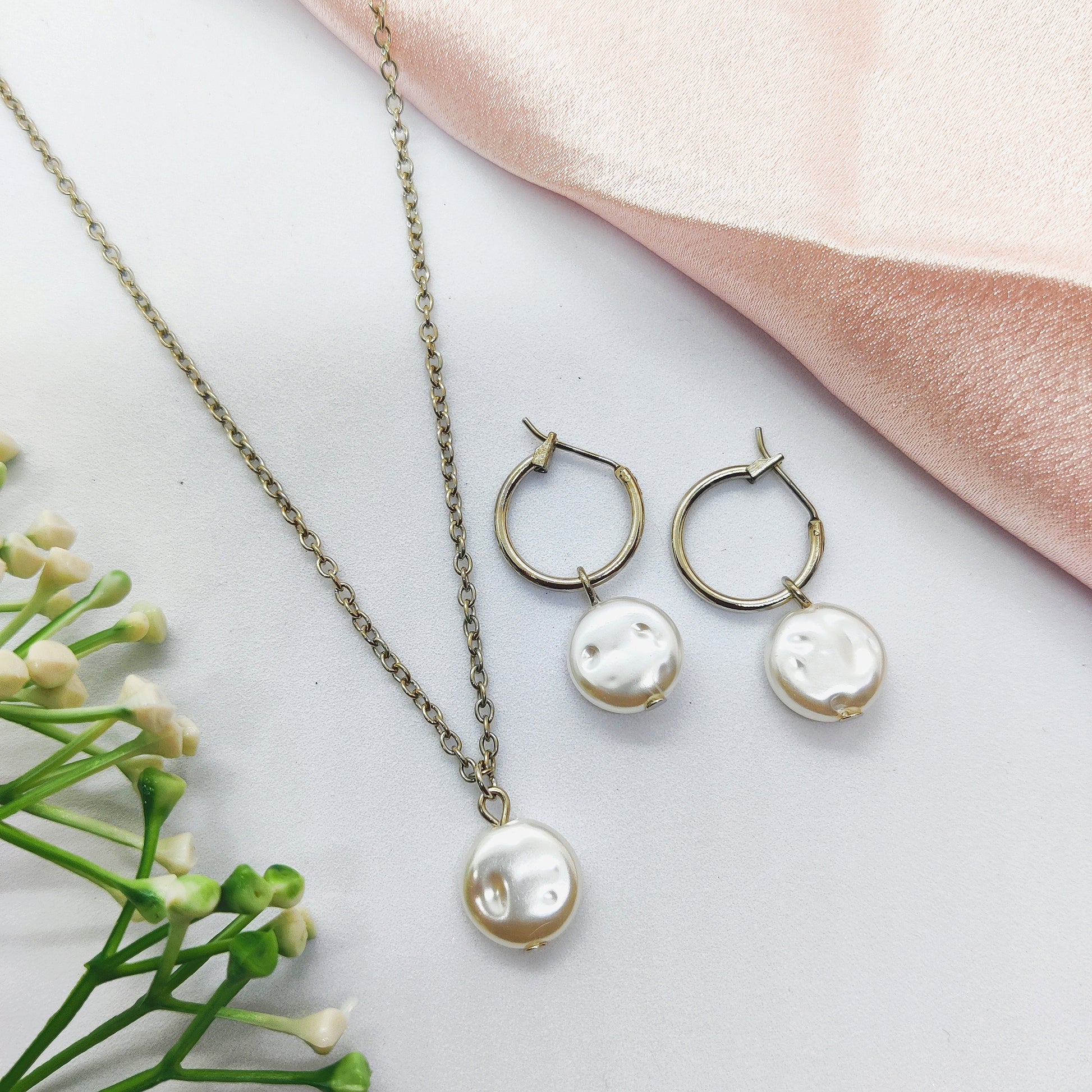 Pearl Perfection Silver Necklace Set