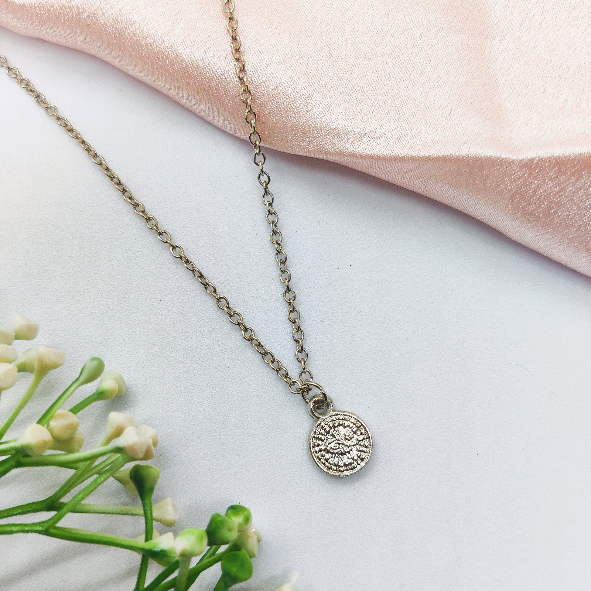 Vintage Coin Charm Necklace