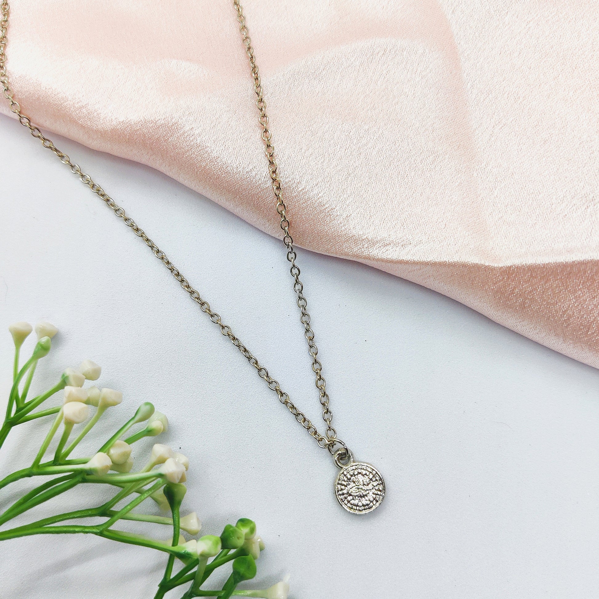 Vintage Coin Charm Necklace