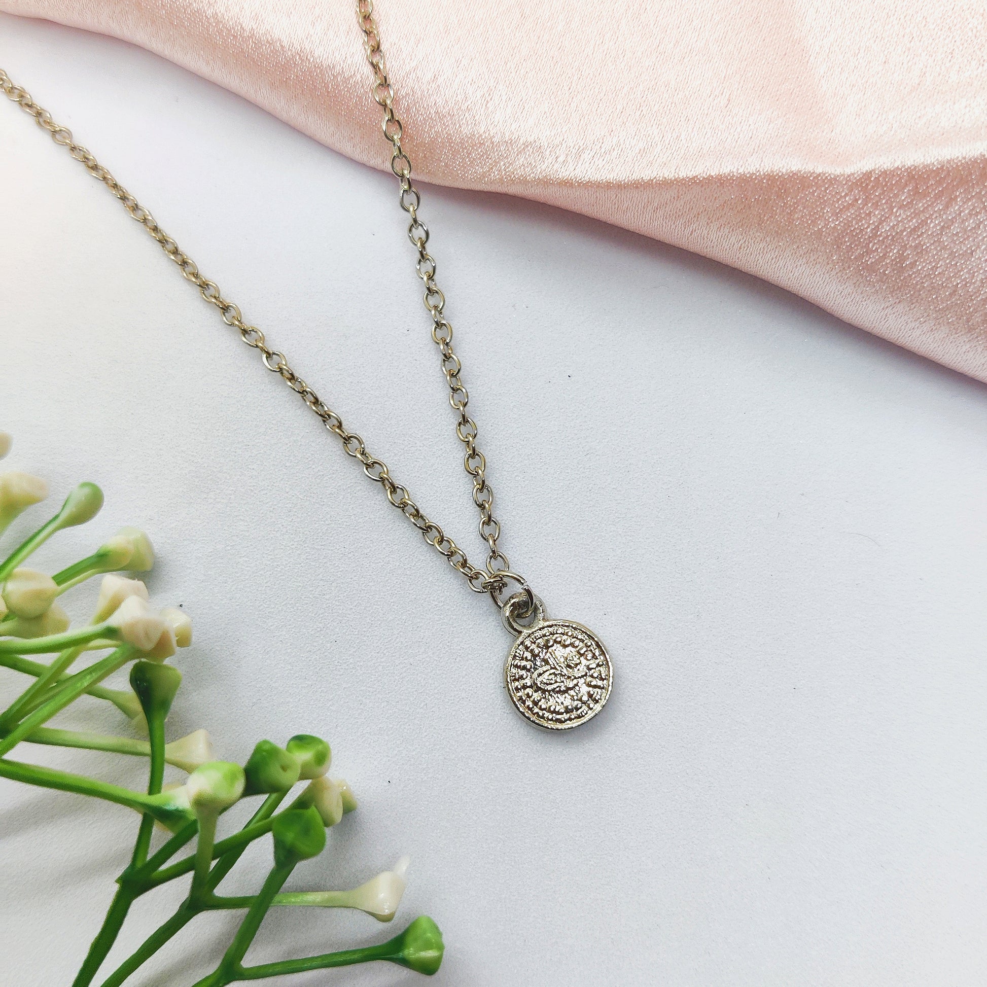 Vintage Coin Charm Necklace