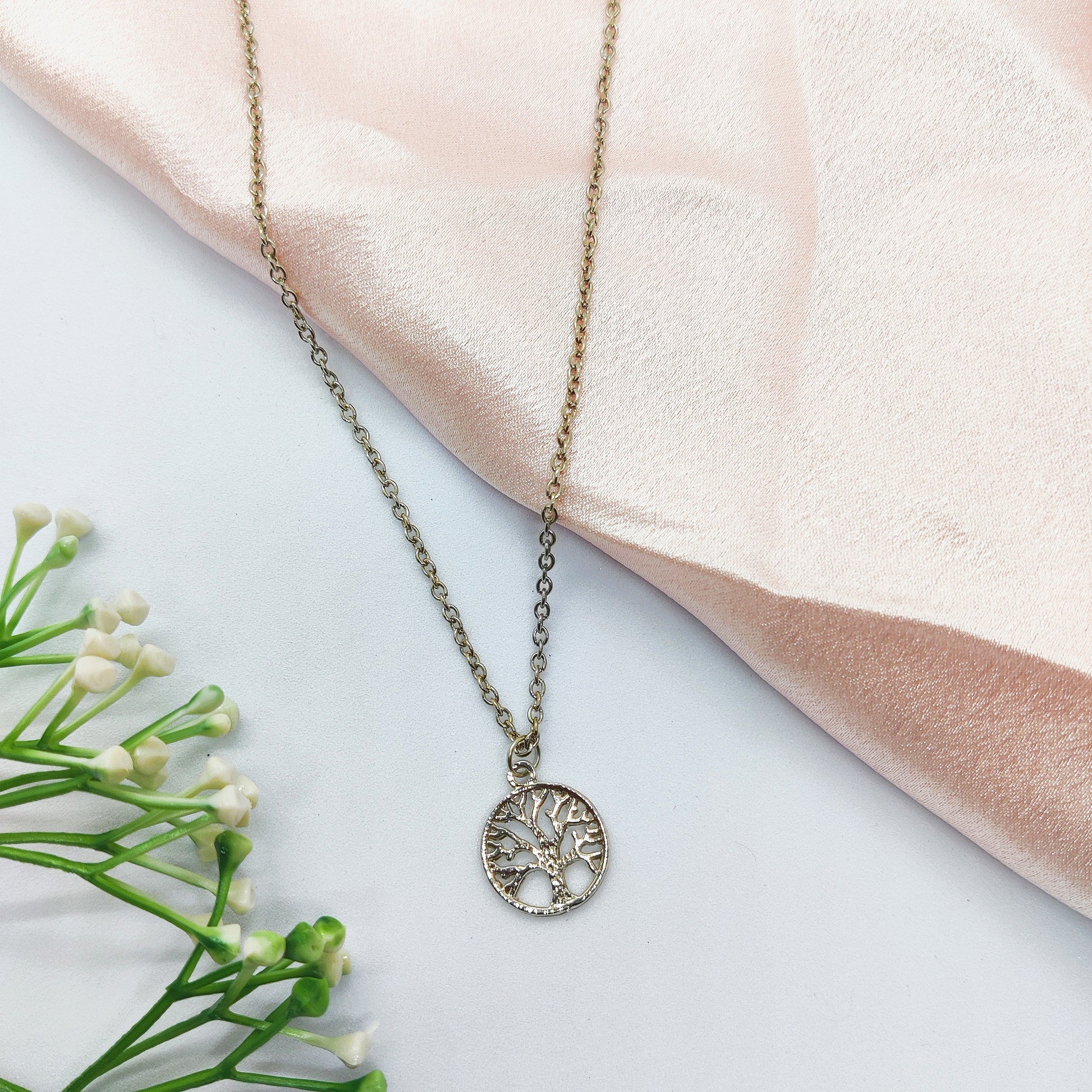 Tree Of Life Silver Charm Necklace