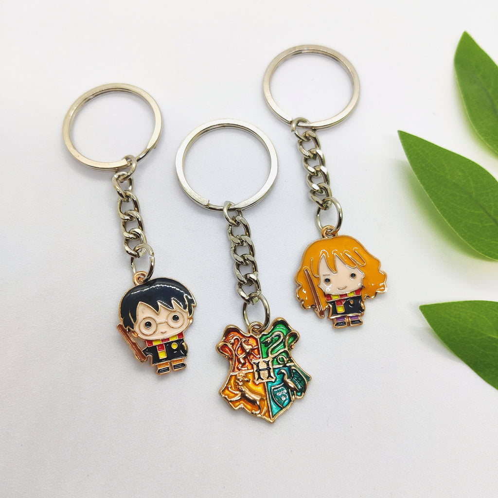 Hogwarts Trio Charm Keychain Set